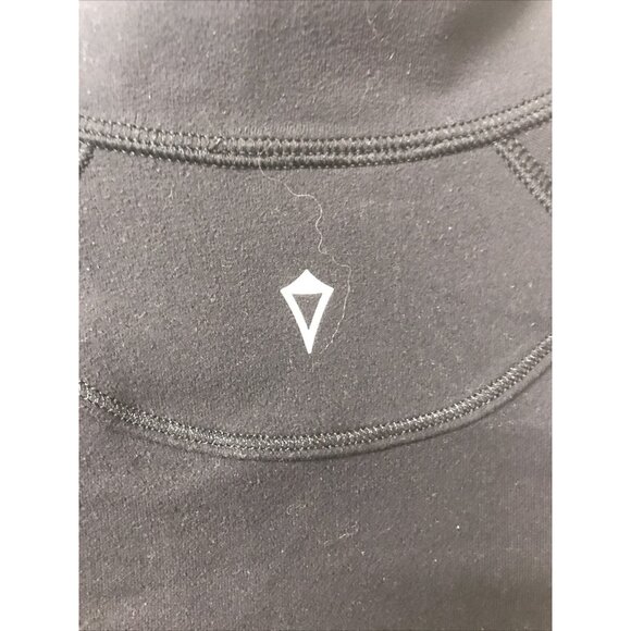 EUC Ivivva LuluLemon Athletica Long Sleeve Shirt Sz 10 Black 1/4 Zip Fold Mitts - Picture 10 of 10